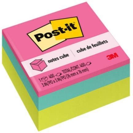 Notas Adhesivas 3M Post It Cubo Neón 3x3 400 Hojas2027 BRT