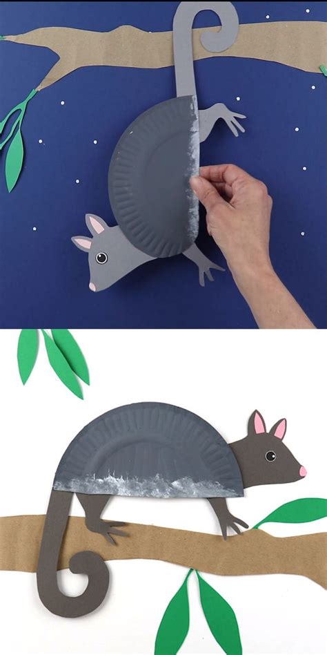 Paper Plate Ringtail Possum The Craft Train Animal Crafts Animal