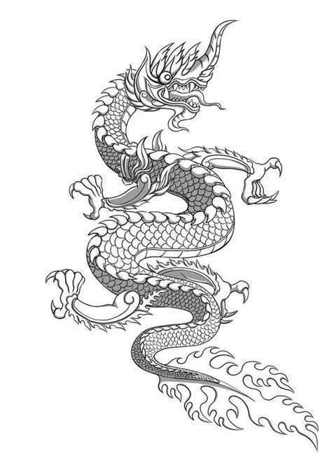 Thai Dragon Tattoo Design