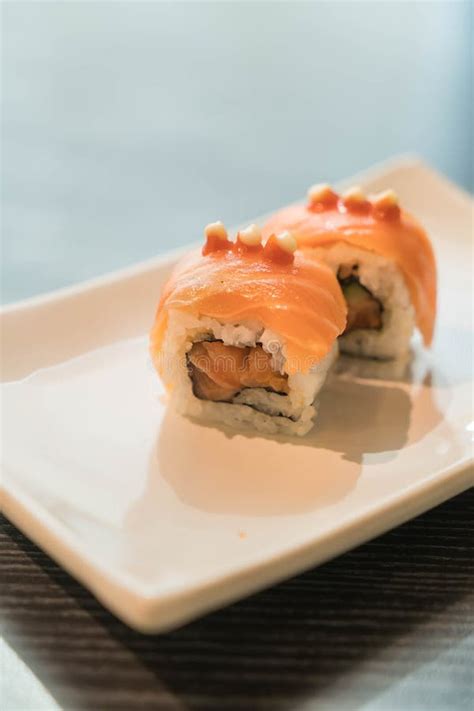 Salmon Burned Maki Stock Photo Image Of Sashimi Sushi