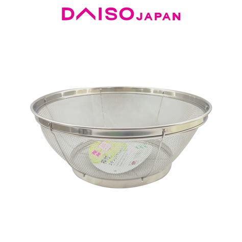 Daiso Stainless Steel Strainer With Frame 24 5cm Diameter Shopee