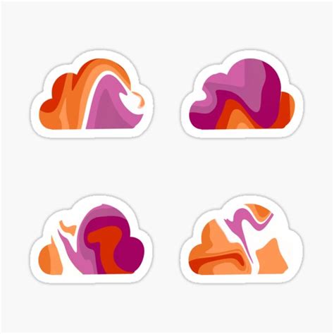 Cute Clouds Lesbian Pride Flag Sticker For Sale By GhostLonging Redbubble