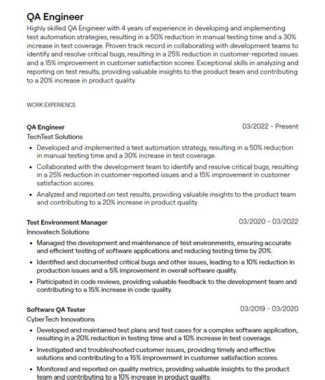 3 QA Engineer Resume Examples With Guidance