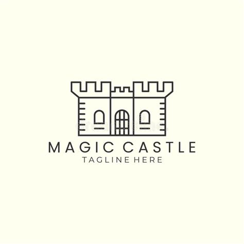 Magic Castle With Line Style Logo Icon Template Design Fantasy World