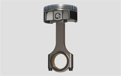 Piston And Connecting Rod 3d Model Cgtrader