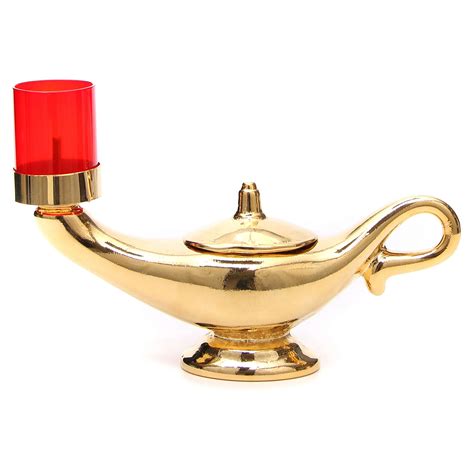 STOCK Aladdin Lamp gold-plated with red light | online sales on HOLYART ...