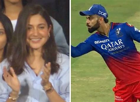 Anushka Sharma Cheers For Virat Kohli In Bengaluru During Rcb Vs Gt