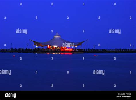 Le Bridge Resto Beach, Ancol, Jakarta, Indonesia Stock Photo - Alamy