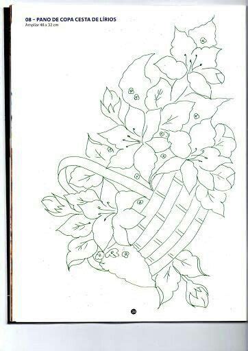 A Drawing Of Flowers And Leaves In A Basket