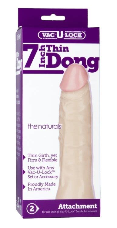 Dildo Vac U Lock Thin Dong The Naturals 7 Inch Haut