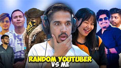 Big Random Youtuber Vs Me In Free Fire 🔥🔥🔥 Realtime Youtube Live View