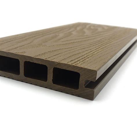 elegant embossed circular hole pe decking manufacturer necowood