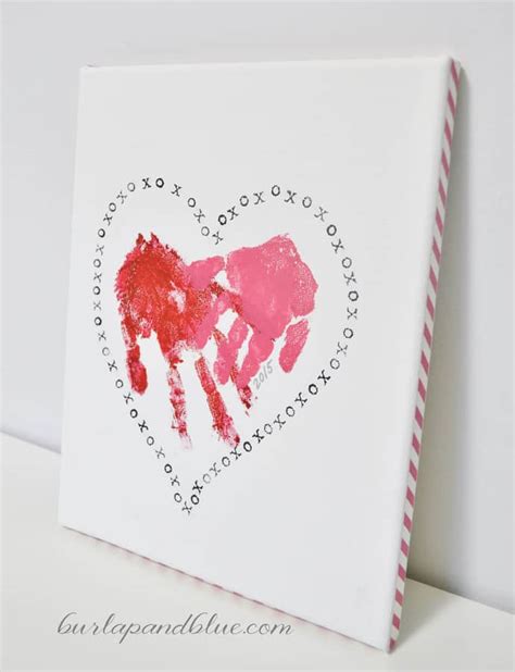 DIY Handprint Heart Valentine