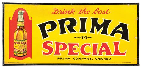 Lot Detail Prima Special Kemper Thomas Sign W Bottle Graphic