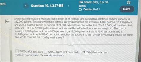 [Solved]: A chemical manufacturer wants to lease a fleet of