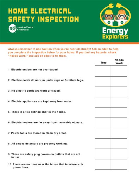 Keep Safe With Electricity Worksheet