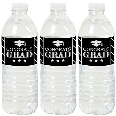 Big Dot Of Happiness Graduation Cheers Graduation Party Water Bottle Sticker Labels Set Of