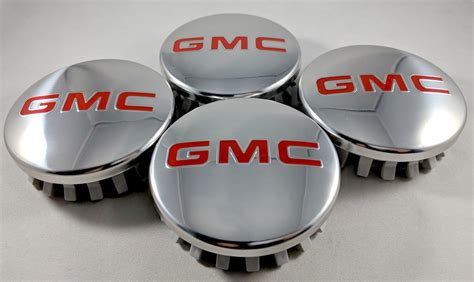 4x 83mm GMC Chrome Wheel Center Caps – 6 Side Auto