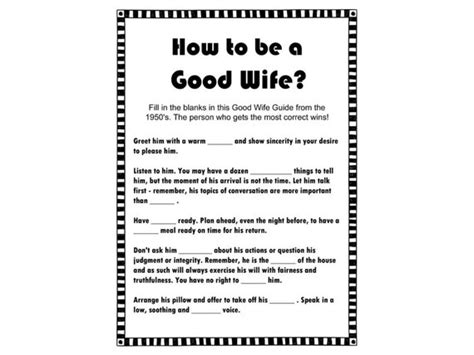 Good Wife Guide How To Be A Good Wife 1950 By MagicalPrintable