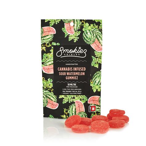 Sour Watermelon Pk Mg Smokiez Gummies Jane