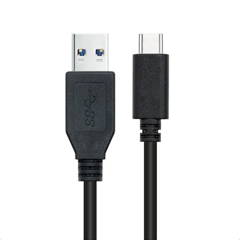 Nanocable Cable USB 3 1 Gen2 A USB C Macho Macho 0 5m Negro