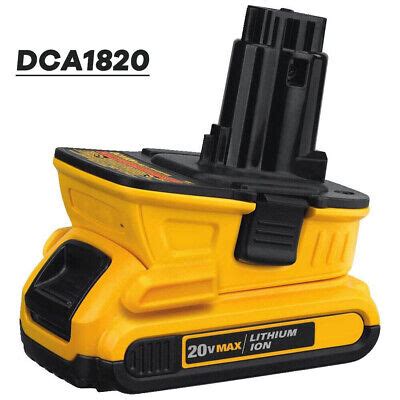 For Dewalt Battery Adapter DCA1820 18V 20V Li Ion Convert To Ni Cd