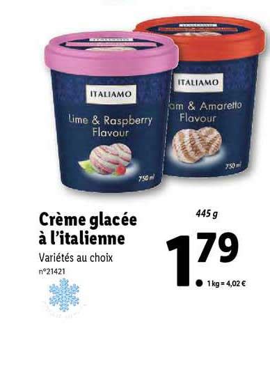 Promo Cr Me Glac E L Italienne Italiamo Chez Lidl Icatalogue Fr