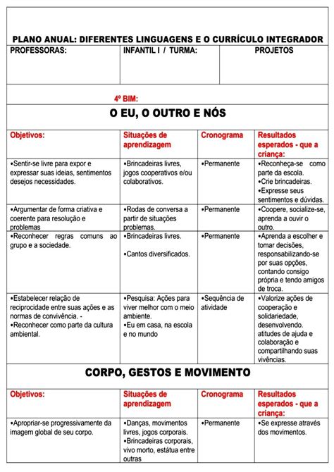 Modelo De Plano De Aula Para Educa O Infantil Design Talk Hot Sex Picture