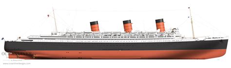 Cunard Line Oceanliner Designs Illustration