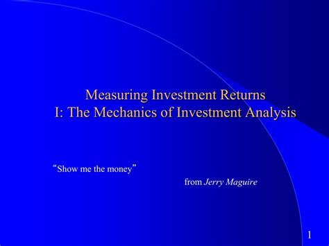 Ppt Measuring Investment Returns I The Mechanics Of Investment