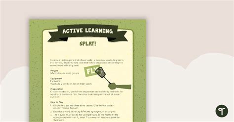 Splat! Active Game | Teach Starter