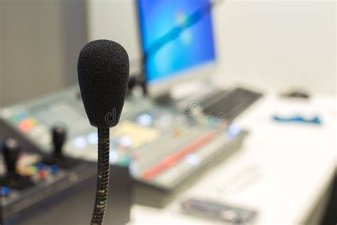 Microphone stock photo. Image of broadcast, mixer, meters - 77947064