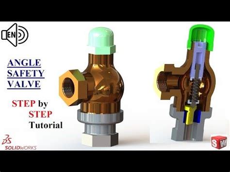 Angle Safety Valve Assembly Solidworks Tutorial Step By Step