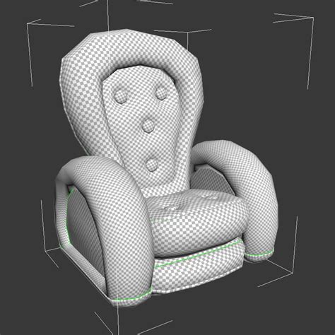 Sillón de dibujos animados Modelo 3D 9 max unknown 3ds fbx obj