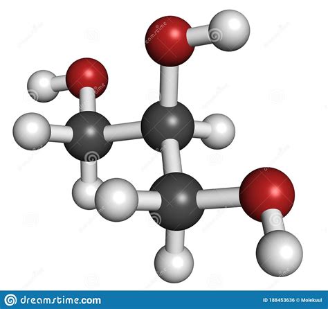 Glycerol (glycerin) Molecule. Produced From Fat And Oil Triglycerides ...