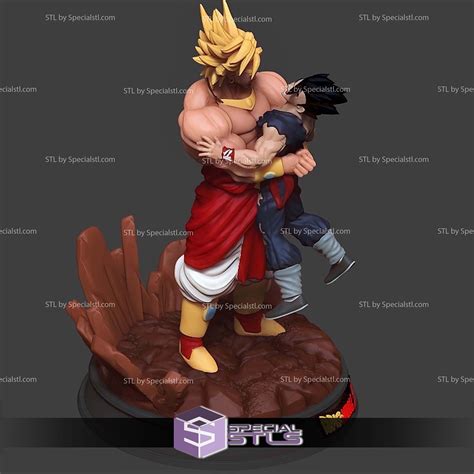 Broly Crashing Gohan 3D Printing Models | SpecialSTL