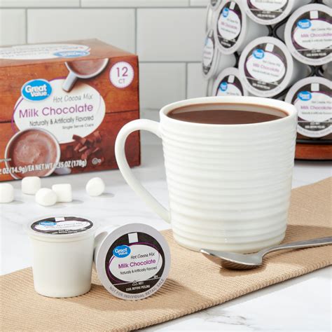 Great Value Milk Chocolate Hot Cocoa Mix 12 Ct Single Serve Cups