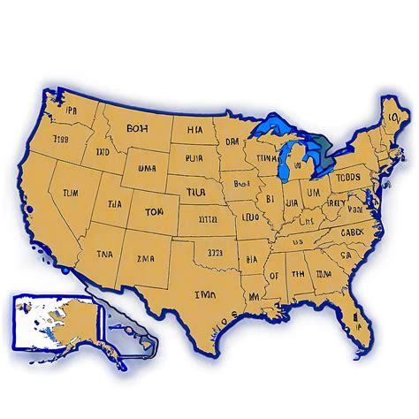 usa maps states initials