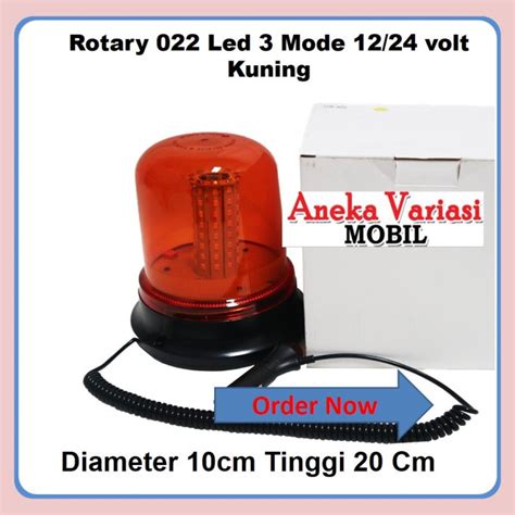 Jual Rotator Variasi Lampu Mobil Rotary 022 LED 3 Mode 12 24 Volt