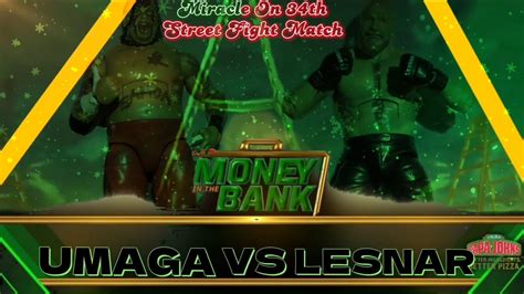 Umaga VS Brock Lesnar Miracle On 34th Street Fight Match THE BEAST AND