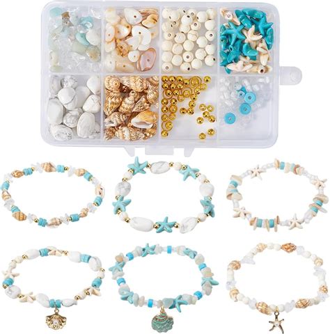 Amazon Sunnyclue Box Pcs Diy Sets Ocean Bracelet Making Kit