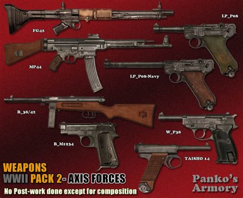 WWII Weapons -Pack 2_Axis Forces 3D Models panko