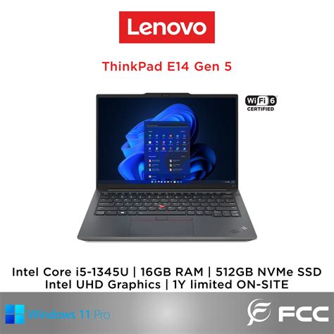 Lenovo Thinkpad E14 Gen 5 Intel Core I5 1345u 16gb 512gb Ssd Fcc Retail Sdn Bhd