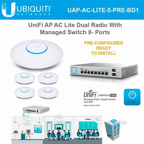 Ubiquiti Uap Ac Lite Us Access Point Dual Band Ac Pack Pre