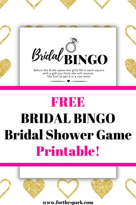 Bridal Bingo Free Printable Bridal Shower Game Artofit