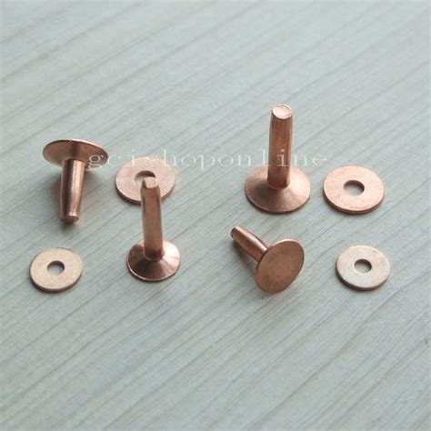 Solid Red Copper Rivets Burrs Permanent Fasteners Gauge Tack