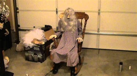 Halloween Rocking Chair Grandma Prop Youtube