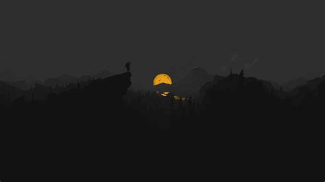 firewatch dark minimal 5k MacBook Air Wallpaper Download | AllMacWallpaper