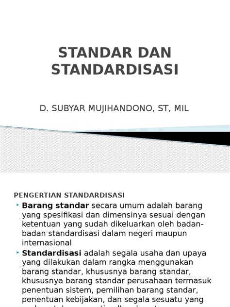 standar  standardisasi