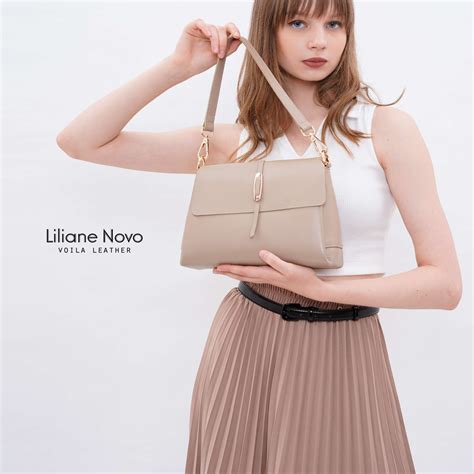 Tote Sling Kulit Asli Voila Liliane Novo Nude Voila Leather